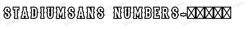 StadiumSans Numbers字体转换